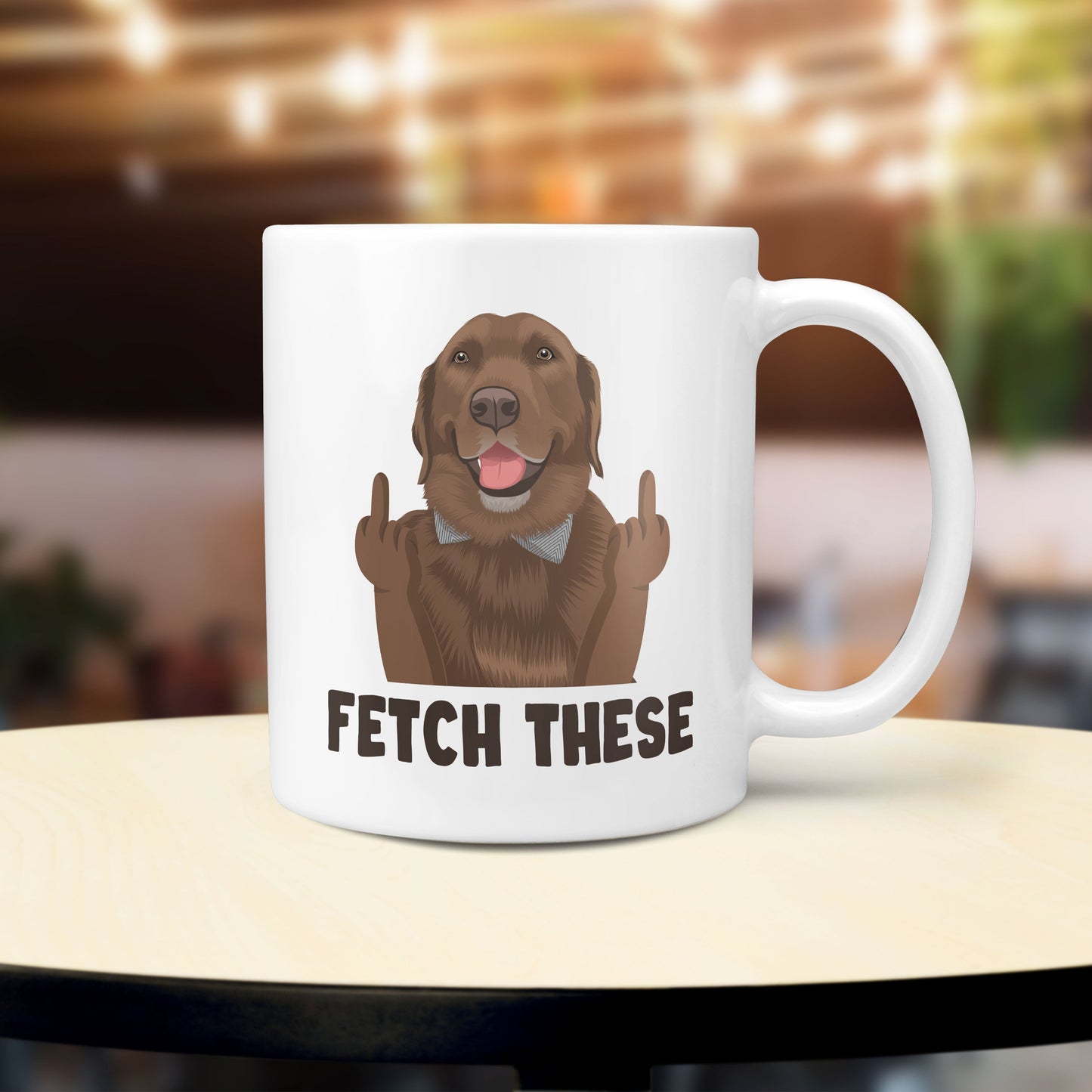 "Fetch These" Hand-Drawn Funny Custom Dog Mug