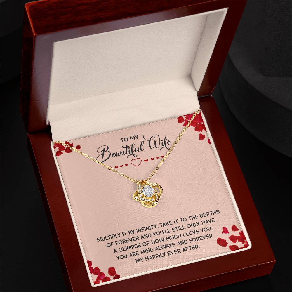 Multiply It By Infinity--Love Knot Necklace--FREE SHIPPING