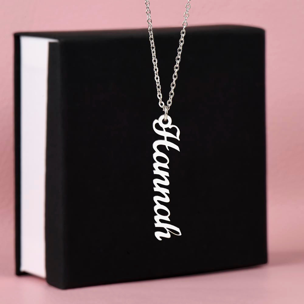 Beautiful Vertical Name Necklace--FREE SHIPPING