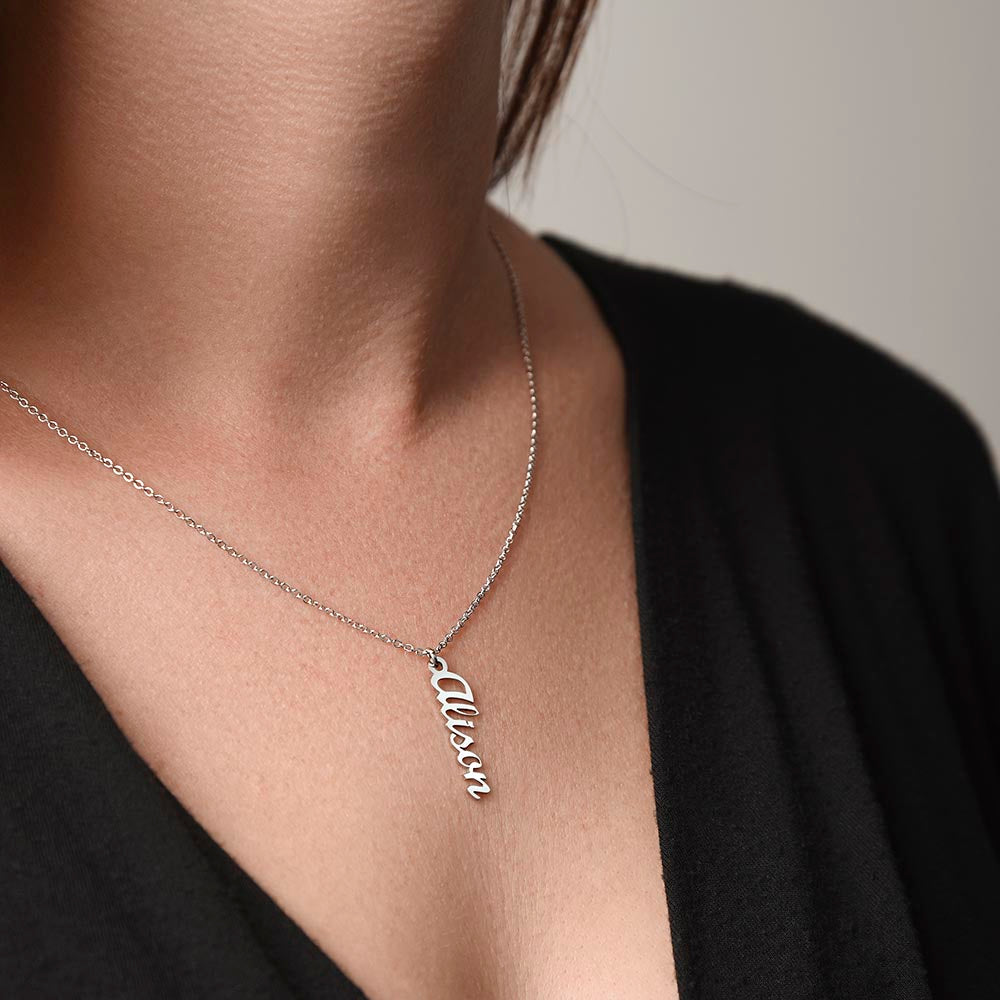 Beautiful Vertical Name Necklace--FREE SHIPPING