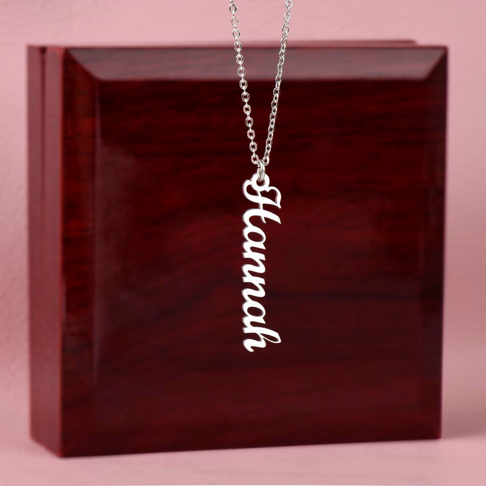 Beautiful Vertical Name Necklace--FREE SHIPPING