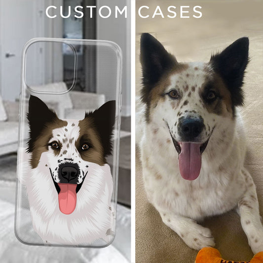 Hand-Drawn Dog Clear Phone Case