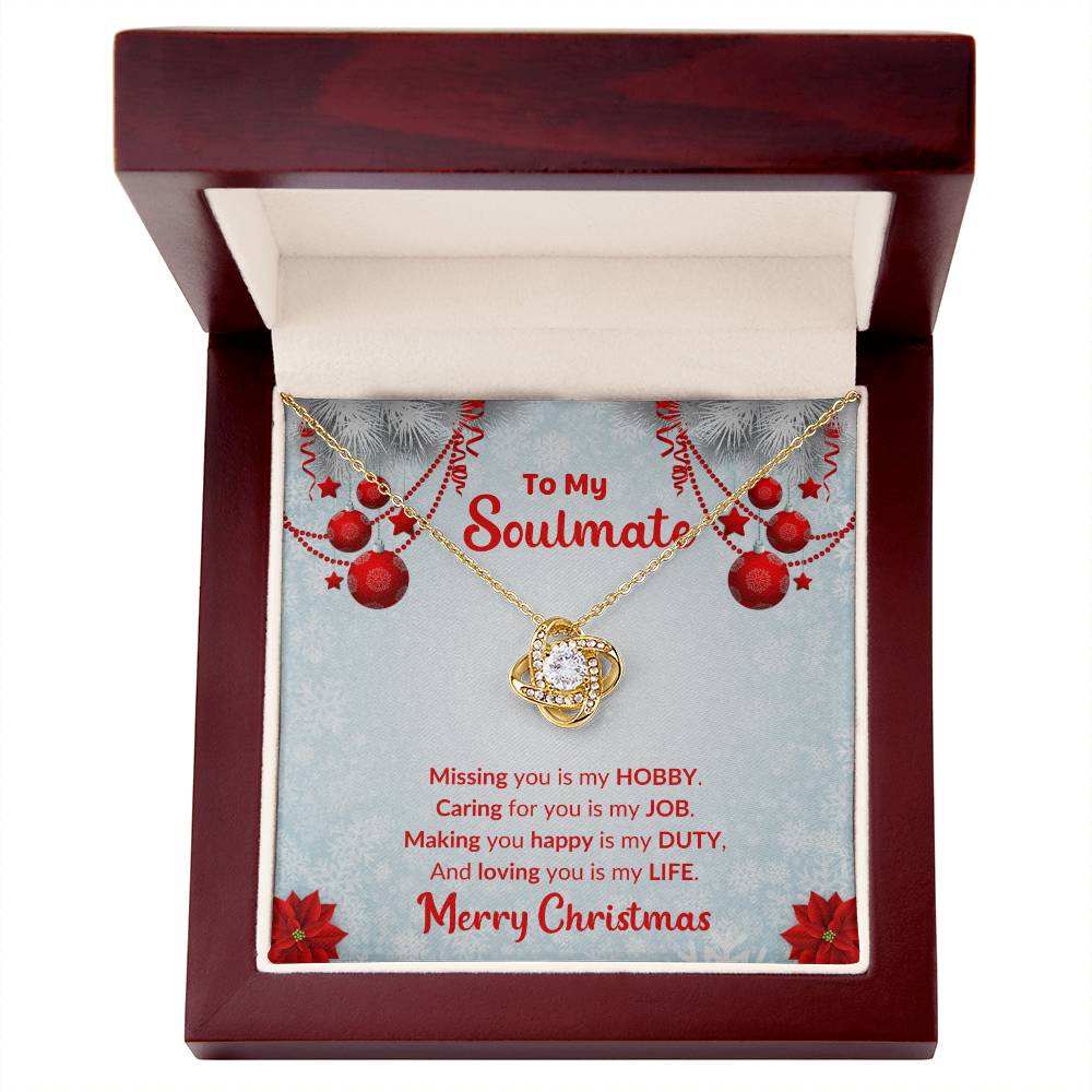 To My Soulmate Holiday Gift - 50% Off Pre-Christmas Sale - -Love Knot Necklace